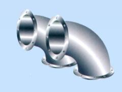 江苏金正特钢机械制造有限公司 金正特钢-提供耐磨合金材料系列产品- 弯管（带法兰）  
