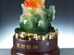 靖江市晓燕现代供应链有限公司 晓燕文化办公-提供吉祥风水摆件J475L-2旺财貔貅（俏玉）